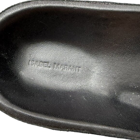 Isabel Marant Hellea Nappa Quilted Leather and Suede Slide Sandals Size 7 - Picture 5 of 9